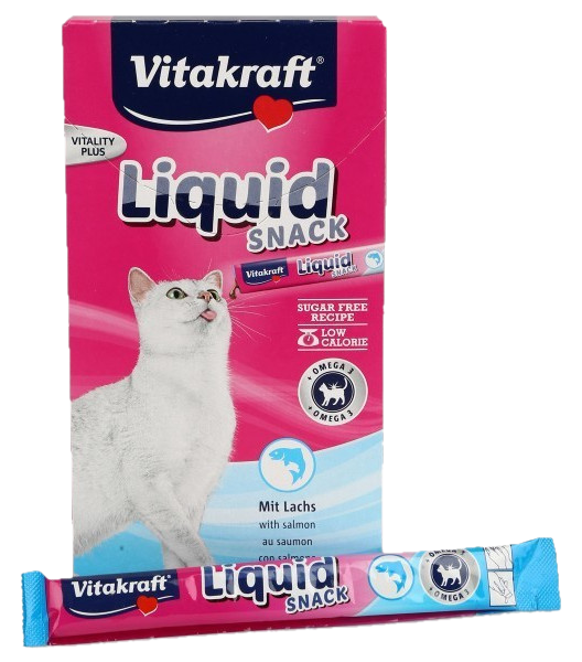 Vitakraft Cat Liquid-Snack met Zalm + Omega 3
