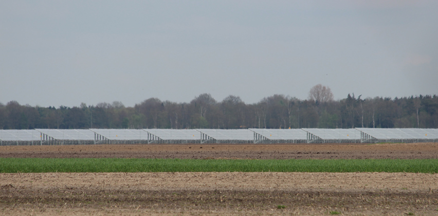 Ruim 70 hectare aan zonnepanelen